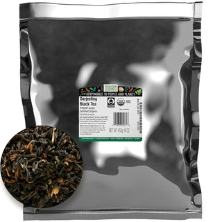 Frontier UDSA Organic Certified, Kosher, Herbal Darjeeling, Fancy Tippy Golden w/Flowery Orange Pekoe, Whole Dry Tea Leaves, Fair-Trade Certified Medium Black Tea (Pack of 1) 1LB Single Bulk Item