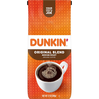 Dunkin' Original Blend 100% Arabica Medium Roast Ground Bean Caffeinated Coffee (Pack of 1) 12oz Bag
