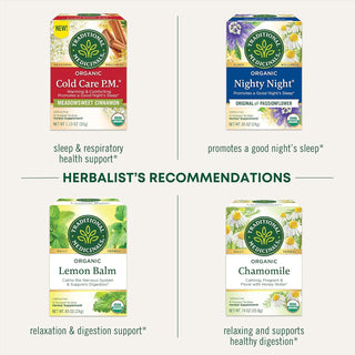 Traditional Medicinals Organic Herbal Kosher Nighty Night Valerian, w/Valerian Root, Passion Flower, Lemon Balm Leaf, non-GMO, Gluten-Free, Caffeine-Free Herbal Tea (Case of 6) 16 Tea Bags