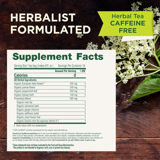 Traditional Medicinals Organic Herbal Kosher "Herbal Cold Care" w/Elderflower, Yarrow Flower & Peppermint Leaf, GMO-Free Caffeine-Free Herbal Tea (Case of 6) 16 Tea Bags