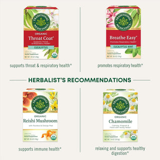 Traditional Medicinals Organic Herbal Kosher "Herbal Cold Care" w/Elderflower, Yarrow Flower & Peppermint Leaf, GMO-Free Caffeine-Free Herbal Tea (Case of 6) 16 Tea Bags