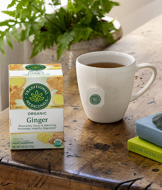 Traditional Medicinals Organic Herbal Kosher & Ginger Non-GMO, Fair-Trade Caffeine-Free Herbal Tea (Case of 6) 16 Tea Bags