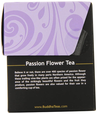Buddha Teas Organic Herbal Kosher Passion Flower w/Herbal Supplement, Antioxidant, Bleach Free & Dioxin Free GMO-Free, Caffeinated Herbal Tea (Case of 6) 18 Tea Bags