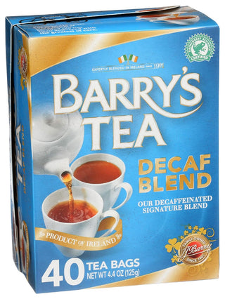 Barry's Tea - Decaf Blend w/Irish Leaves, Natural Source of Antioxidants, 100% Caffeine-Free Black Tea (Case Of 6) 40 Tea Bags