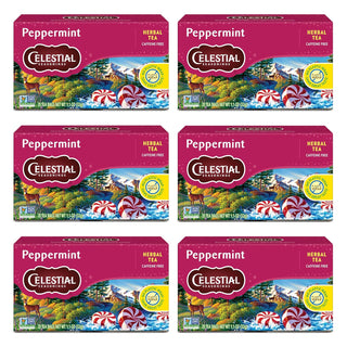 Celestial Seasonings Herbal Kosher Peppermint Gluten-Free GMO-Free Caffeine-Free Herbal Tea (Case of 6) 20 Tea Bags