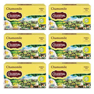 Celestial Seasonings Herbal Kosher Chamomile w/Subtle Sweet Apple Flavor GMO-Free, Gluten-Free,  Caffeine-Free Herbal Tea (Case of 6) 20 Tea Bags