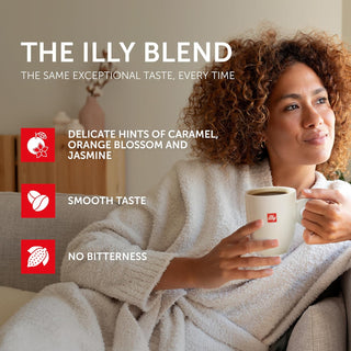 Illy Caffe Kosher Coffee Blend Espresso 100% Arabica Medium Roast Whole Bean w/Notes of Caramel, Orange Blossom & Jasmine Caffeinated Coffee (Case of 6) 8.8oz Canister