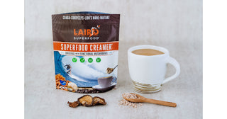 Laird Superfood Creamer w/Functional Mushrooms: Chaga, Lion's Mane, Maitake, Cordyceps Mushrooms & Extra Virgin Coconut Oil (Case of 6) 8oz Bags
