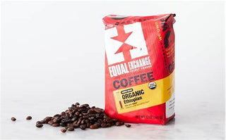 Equal Exchange Organic Kosher Ethiopian Blend w/Fruity & Complex, Notes of Ginger, Spice &. Blueberry, 100% Arabica Full City Medium Roast Whole Bean Fair-Trade Caffeinated Coffee (Case of 6) 12oz Bags