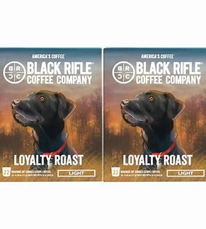 Black Rifle Coffee Company Loyal Spirit, 100% Arabica Light Roast Ground Bean, Vegetarian, Gluten-Free, Caffeinated Coffee (Pack of 2) 22 K-Cup Pods