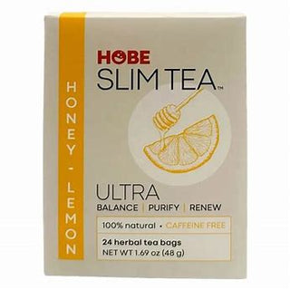 Hobe Labs Ultra Slim Herbal Honey Lemon w/Blend of 100% Natural Herbs Caffeine-Free Herbal Tea (Pick of 1) 24 Tea Bags