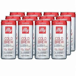 Illy Caffe - Cold Brew 100% Arabica Medium Roast w/Potassium Bicarbonate, Unexpected Flavors Like The Elderflower & Pink Grapefruit, Zero-Sugar, No Preservatives, Caffeinated Coffee Drink (Case Of 12) 8.45Fz Can