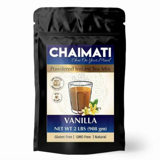 ChaiMati Organic Vanilla Chai Latte Amazing Flavor Hot/Iced, 100 Cups Ready in seconds, Great for Gifts/Parties - gets "Chai on your Mind" Very Low Caffeine Powdered Instant Tea Mix (Pack of 1) 2lbs (32oz) Pack