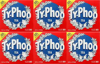 Typhoo British Blend Kosher for Passover Authentic English Individually Wrapped, Breakfast Tea, Caffeinated Black Tea (Case of 6) 80 Tea Bags