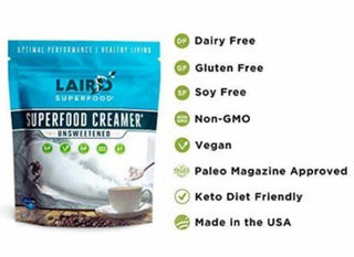 Laird Superfood Instafuel Unsweetened + Aquamin Premium GMO-Free, Vegan, Coffee Creamer  (Case Of 6) 8 Oz Bag