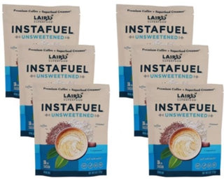 Laird Superfood Instafuel Unsweetened + Aquamin Premium GMO-Free, Vegan, Coffee Creamer  (Case Of 6) 8 Oz Bag