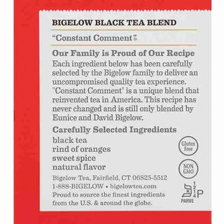 Bigelow Tea Kosher Premium Constant Comment Gluten-Free, GMO-Free, Caffeinated Black Tea (Case of 6) 20 Tea Bags