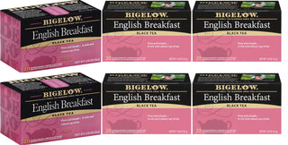 Bigelow Tea Kosher English Breakfast Black w/Carefully Selected & Handpicked Tea Leaves, GMO-Free, All Natural Black Tea (Case of 6) 20 Tea Bags