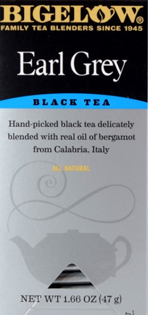 Bigelow Tea Kosher Earl Grey w/Blended Real Oil of Bergamot, Distinctive Citrus-Flavor GMO-Free, Gluten-Free, Caffeinated Black Tea (Case of 6) 20 Tea Bags
