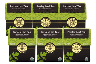 Buddha Teas USDA Organic Certified, Herbal OU-Kosher Certified "Parsley Leaf" for Health Wellbeing w/Oregano, Antioxidants Minerals GMO-Free Clean Verified Ingredients Caffeine-Free Herbal Tea (Case of 6) 18 Tea Bags