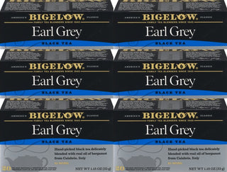 Bigelow Tea Kosher Earl Grey w/Blended Real Oil of Bergamot, Distinctive Citrus-Flavor GMO-Free, Gluten-Free, Caffeinated Black Tea (Case of 6) 20 Tea Bags