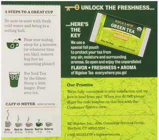 Bigelow Tea Kosher Antioxidants Premium Classic Gluten-Free, GMO-Free, Decaffeinated Green Tea (Case of 6) 20 Tea Bags