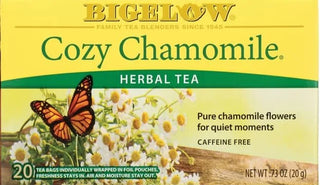 Bigelow Tea Herbal Kosher Cozy Chamomile Premium Gluten-Free, GMO-Free, Caffeine-Free Herbal Tea (Case of 6) 20 Tea Bag