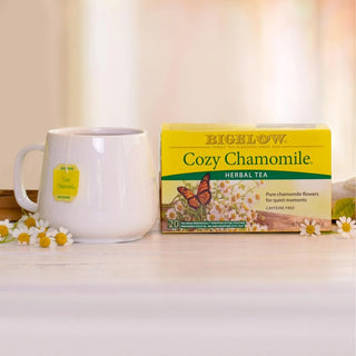 Bigelow Tea Herbal Kosher Cozy Chamomile Premium Gluten-Free, GMO-Free, Caffeine-Free Herbal Tea (Case of 6) 20 Tea Bag