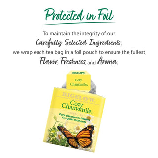 Bigelow Tea Herbal Kosher Cozy Chamomile Premium Gluten-Free, GMO-Free, Caffeine-Free Herbal Tea (Case of 6) 20 Tea Bag