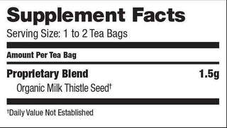 Bravo Teas Organic Herbal Milk Thistle w/Herbal Supplements Gluten-Free Caffeine-Free Green Tea (Pack of 1) 20 Tea Bags