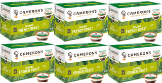 Cameron’s Specialty Organic Kosher French Roast 100% Certified Arabica Dark Roast Ground Beans Gluten-Free Caffeinated Coffee (Case Of 6) 12 K-Cup Pods