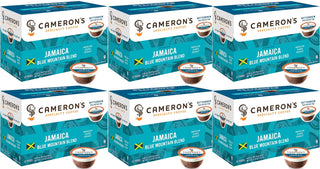 Cameron’s Kosher Specialty Jamaican Blue Mountain Blend 100% Premium Arabica Medium-Dark Roast Ground w/Hints of Chocolate & Dairy-Free Gluten-Free Caffeinated Coffee (Case of 6) 12 K-Cup Pods