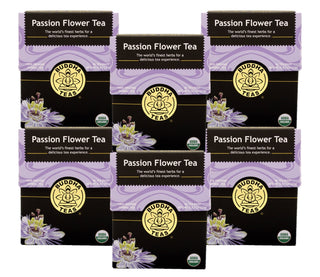 Buddha Teas Organic Herbal Kosher Passion Flower w/Herbal Supplement, Antioxidant, Bleach Free & Dioxin Free GMO-Free, Caffeinated Herbal Tea (Case of 6) 18 Tea Bags