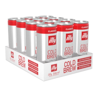 Illy Caffe - Cold Brew 100% Arabica Medium Roast w/Potassium Bicarbonate, Unexpected Flavors Like The Elderflower & Pink Grapefruit, Zero-Sugar, No Preservatives, Caffeinated Coffee Drink (Case Of 12) 8.45Fz Can