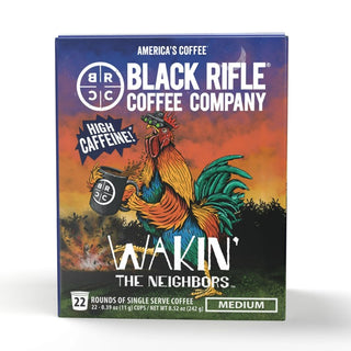 Black Rifle Coffee Company Wakin the Neighbors 100% Arabica Medium Roast Ground Bean, Gluten-Free, Vegetarian, Vegan, Keurig Caffeinated Coffee (Pack of 2) 22 K-Cup Pods