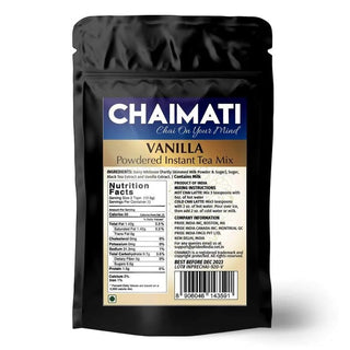 ChaiMati Organic Vanilla Chai Latte Amazing Flavor Hot/Iced, 100 Cups Ready in seconds, Great for Gifts/Parties - gets "Chai on your Mind" Very Low Caffeine Powdered Instant Tea Mix (Pack of 1) 2lbs (32oz) Pack