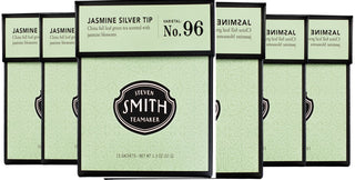 Smith Teamaker Jasmine Silver Tip w/Scented Jasmine Blossoms, Dairy-Free, Gluten-Free, Wheat-Free, Yeast-Free, Herbal Tea (Case of 6)15 Tea Bags