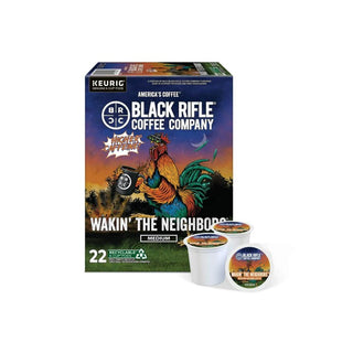 Black Rifle Coffee Company Wakin the Neighbors 100% Arabica Medium Roast Ground Bean, Gluten-Free, Vegetarian, Vegan, Keurig Caffeinated Coffee (Pack of 2) 22 K-Cup Pods