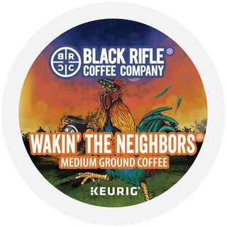 Black Rifle Coffee Company Wakin the Neighbors 100% Arabica Medium Roast Ground Bean, Gluten-Free, Vegetarian, Vegan, Keurig Caffeinated Coffee (Pack of 2) 22 K-Cup Pods