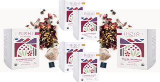 Rishi Organic Kosher Herbal Elderberry Healer w/Ginger Root, Hibiscus Flowers, Antioxidant Licorice Root Caffeine-Free Herbal Tea (Case of 6)15 Tea Bags