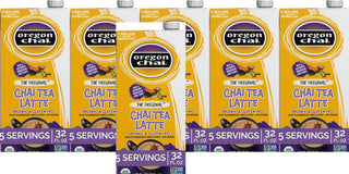 Oregon Chai Organic Kosher Tea Latte Concentrate "The Original" GMO-Free, Gluten-Free, Natural Black Tea (Case of 6) 32 Fl Oz.
