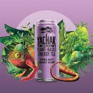 Yachak Organic Yerba Mate Blackberry Plant-Based Energy w/Yerba Mate Extract, Cane Sugar, Passionfruit Concentrate, Non-GMO Project Certified, Gluten Free Fair-Trade Caffeinated Green Tea (Case of 12)16oz Cans