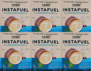 Laird Superfood Instafuel Unsweetened + Aquamin Premium GMO-Free, Vegan, Coffee Creamer  (Case Of 6) 8 Oz Bag