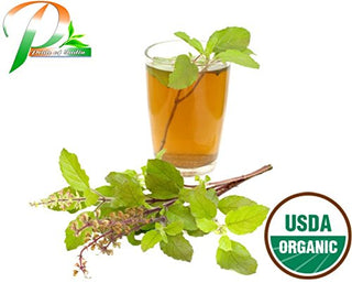 Pride Of India Organic Herbal Pure Healing Holy Basil Tulsi w/Strong Aroma, Astringent Taste & Ayurveda, Decaf Tea (Pack of 1) 25 Tea Bags