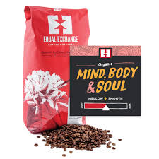 Equal Exchange Organic Kosher 100% Arabica Ground Bean Medium & Vienna Roast "Mind Body And Soul" Drip Caffeinated Coffee (Case of 6) 12oz Bags