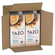 TAZO Skinny Chai Latte & Black Tea Concentrate, w/Spiced Notes of Cinnamon, Ginger &  Vanilla, Easy-to-Serve Chai Tea w/Less Calories for Everyday Lattes, Skinny Mocktails and Hot or Iced, Caffeinated Black Tea (Case of 6) 32oz Cartons