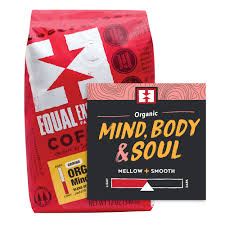 Equal Exchange Organic Kosher 100% Arabica Ground Bean Medium & Vienna Roast "Mind Body And Soul" Drip Caffeinated Coffee (Case of 6) 12oz Bags