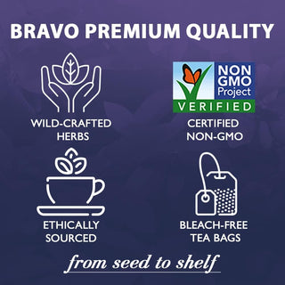 Bravo Teas Herbal Lung Soother w/Natural Flavors of the Precious Herbs & Supplements, Naturally Caffeine-Free Green Tea (Pack of 1) 20 Tea Bags