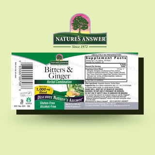 Nature's Answer Organic Kosher-Parve, Bitters & Ginger Alcohol-Free, Gluten-Free, non-GMO, Yeast-Free, Holistically Balanced, Cruelty-Free, Vegan 1000mg Dietary Supplement Unisex (Pack of 1) 2oz Bottle