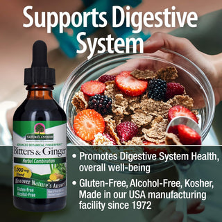 Nature's Answer Organic Kosher-Parve, Bitters & Ginger Alcohol-Free, Gluten-Free, non-GMO, Yeast-Free, Holistically Balanced, Cruelty-Free, Vegan 1000mg Dietary Supplement Unisex (Pack of 1) 2oz Bottle